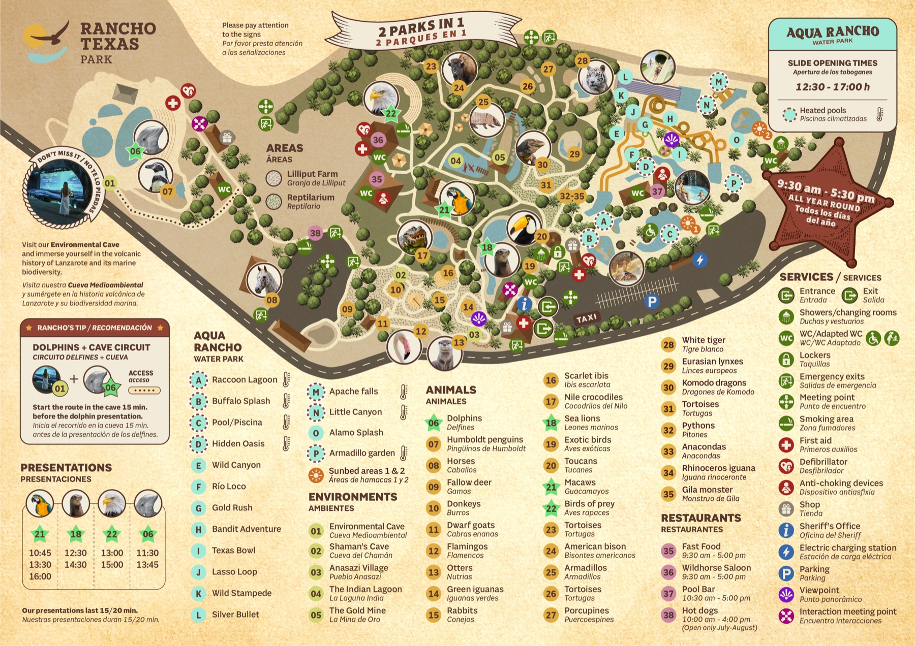 Mapa del parque cara B